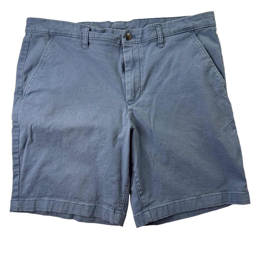 Member's Mark Mens Everyday Flat Front Shorts Blue Moonlight 36 golf preppy